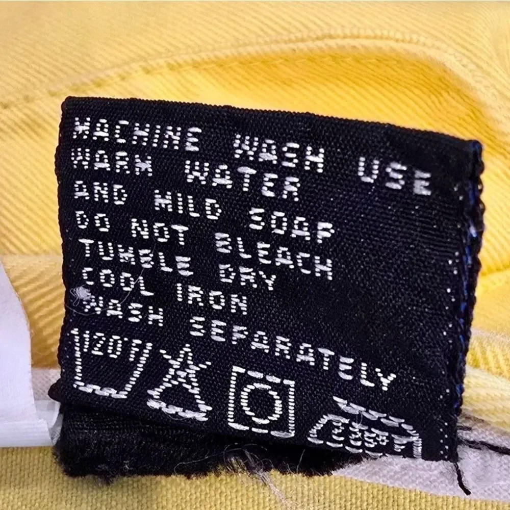 VTG 80s Generra Collection Yellow High Waisted Shorts Womens Cotton Twill 28x6 S